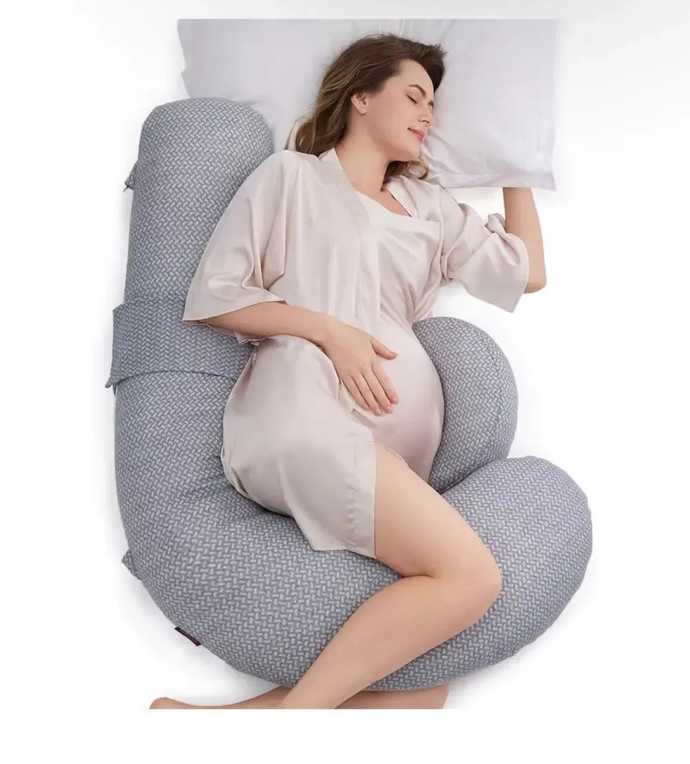 Momcozy Pregnancy Pillow, Original F Shaped Maternity Pillow for Pregnant Women
